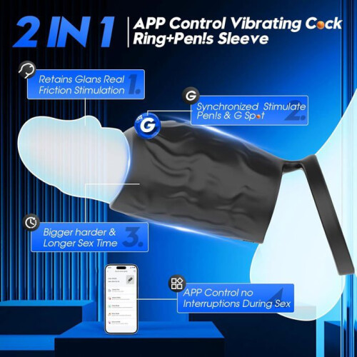 Smart Personal Exercise Device for Men - Ergonomic Textured Silicone Sleeve with App Integration 1