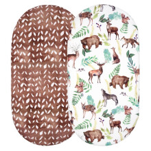 Babybettlaken, rechteckig/oval, 2er-Pack