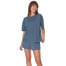 Hanes Damen Originals Supersoft Boxy T-Shirt & Schlafshorts Set, Comfywear Lounge/Schlafmode
