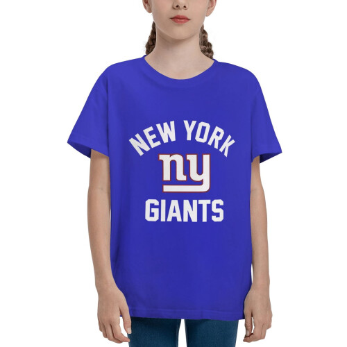 NYG Giants Νεανική Μπλούζα με Κοντομάνικο Αθλητικό Λογότυπο