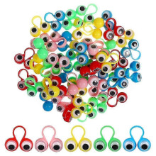 100pcs Eye Finger Puppets Eyeball Rings Eyeball Finger Rings Party Favor Toys