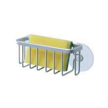 Support Suction NeverRust SunnyPoint pour Évier, Éponge, Savon, 6"L x 2.36"W x 2.56"H, Aluminium (Argent Mat)