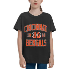 Bengals kortärmad tröja för barn, fotbollslogotyp, 1-pack
