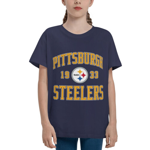 Παιδική κοντομάνικη μπλούζα Steelers με λογότυπο ποδοσφαίρου, 1 τεμάχιο