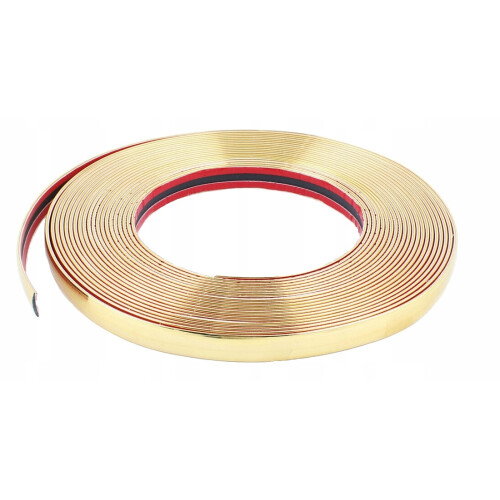 Elastiske krom lister guld bånd 35 mm