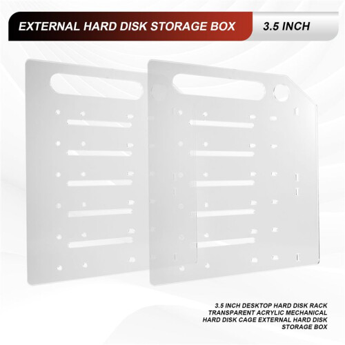 3.5 Inch Desktop Hard Disk Rack Transparent Acrylic Mechanical Hard Disk Cage External Hard Disk Storage Box 6 Layer 2