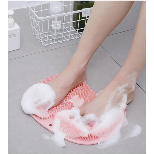 Rutschfeste Silikon-Badematte mit Massagebürsten (2 Stück) 2