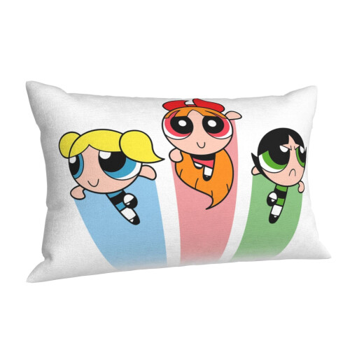 Funda de almohada de las Chicas Superpoderosas, suave y mullida, con cremallera, 20x30 1