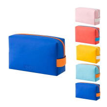 Pure Color Cosmetic Bag Briefcase Style 1 Piece
