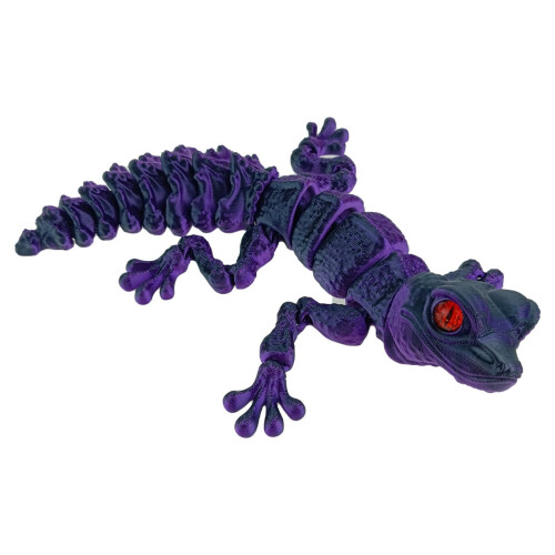 3D-printet øgle-actionfigur med vilde dyr
