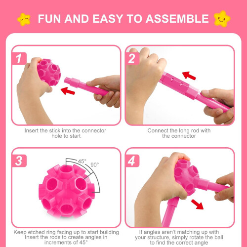 Kit per costruire un forte per bambini, giocattolo STEM, 140 pezzi 1