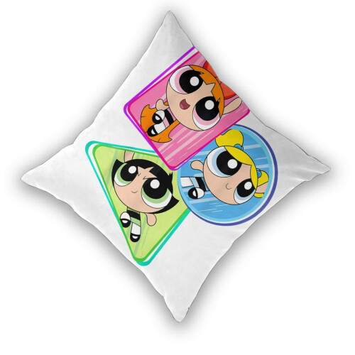 Capas de almofada de pelúcia das Meninas Superpoderosas, macias, dupla face, pacote com 2 unidades 2