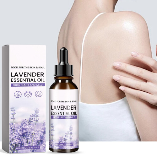 Lavendelöl-Essenz, 100 ml, reines Naturöl, Glasflasche, 2 Stück 1
