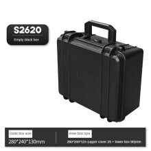 Portable Suitcase Thicken Plastic Hard Case Equipment Hardware Toolbox Large-Capacity Instrument Box with Sponge Green