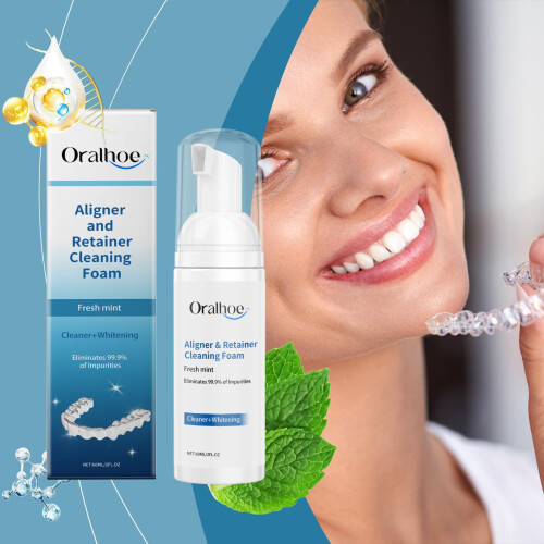Mousse de limpeza para aparelhos ortodônticos e 1