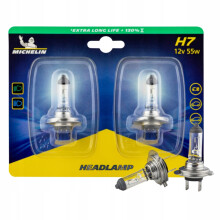 Pærer H7 MICHELIN 12V 55W ekstra lang levetid +130% mere lys