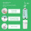 Escova de dentes com fio dental ETHME4 em 1 com 3 modos e 4 7