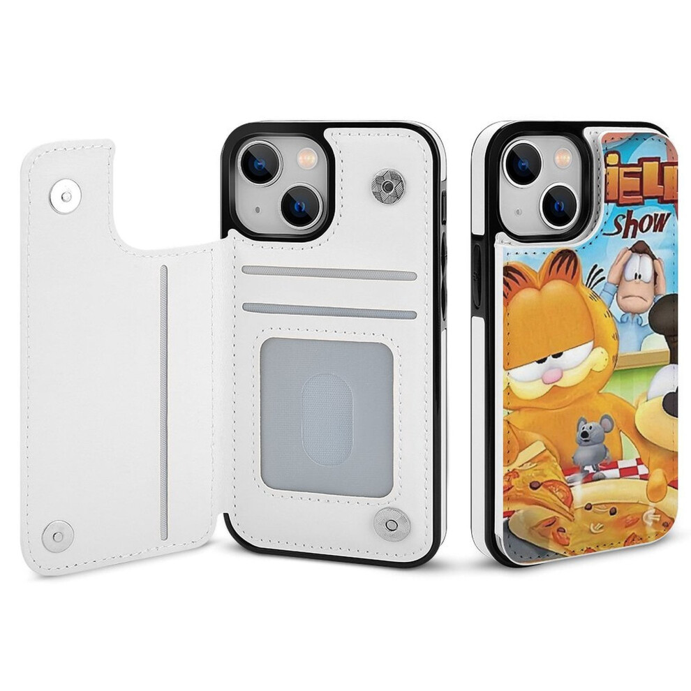 Garfield Iphone 14 Wallet Case Pu Leather Flip Cover With 354484063113