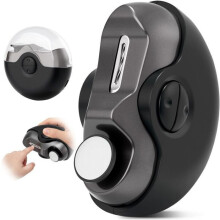 Coupe-Ongles Électrique pour Personnes Âgées, Ponceuse à Ongles Électrique avec 3 Vitesses, Lime à Ongles Ultra Silencieuse, Noir