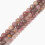 Πολύχρωμες χάντρες ροζ χαλαζία Μαδαγασκάρης, λείες, στρογγυλές, 6/8/10 χιλ., κλωστή 3