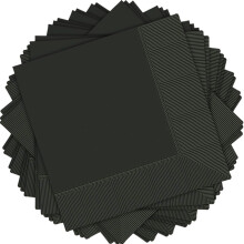 Amscan Collections de vaisselle, Serviettes à boisson 2 plis, Fournitures de fête, Noir, 50 unités, 5" x 5"