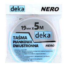 DOBBELTSIGT SKUMTAPE NERO SORT 19MM*5M - D-300-0051