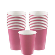 Gobelets en papier magenta | 9 oz. | Paquet de 20 | Fourniture de fête