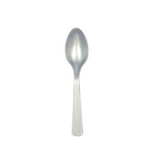 Cuillères en plastique argenté (lot de 20) - Écologiques, durables et accrocheuses, parfaites pour événements