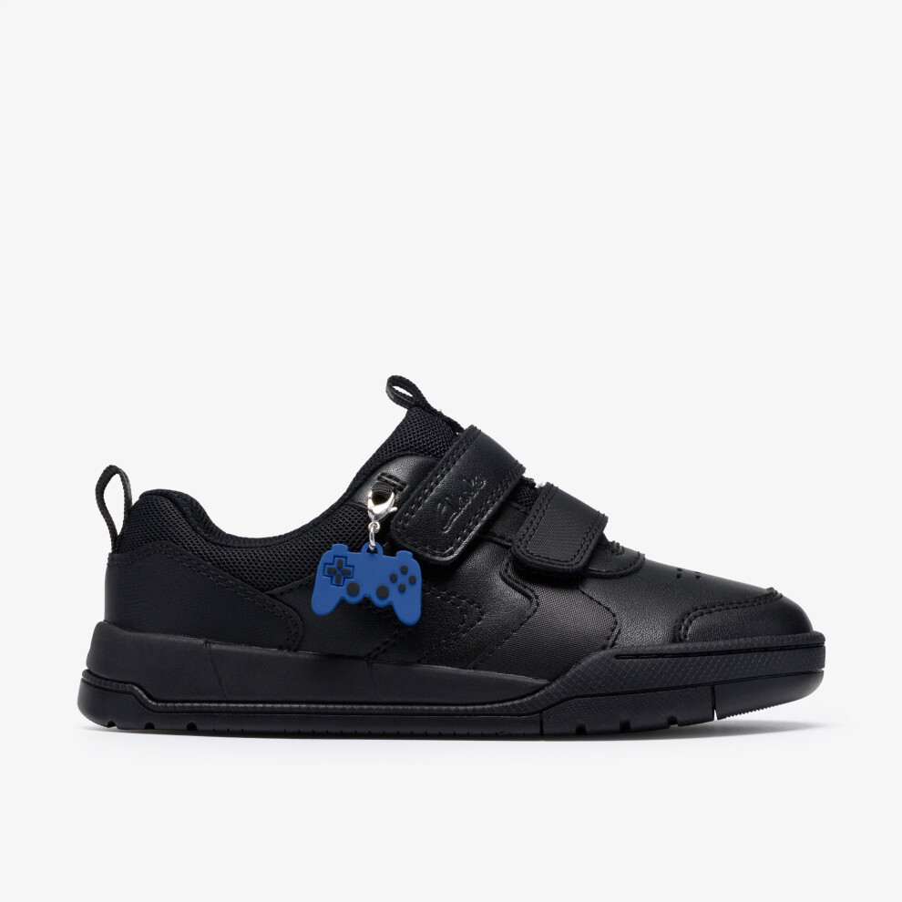 Clarks Laser Play K Black Leather