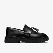 (Standard, 5.5 (Adults')) DerryLoafer Y. Black Leather