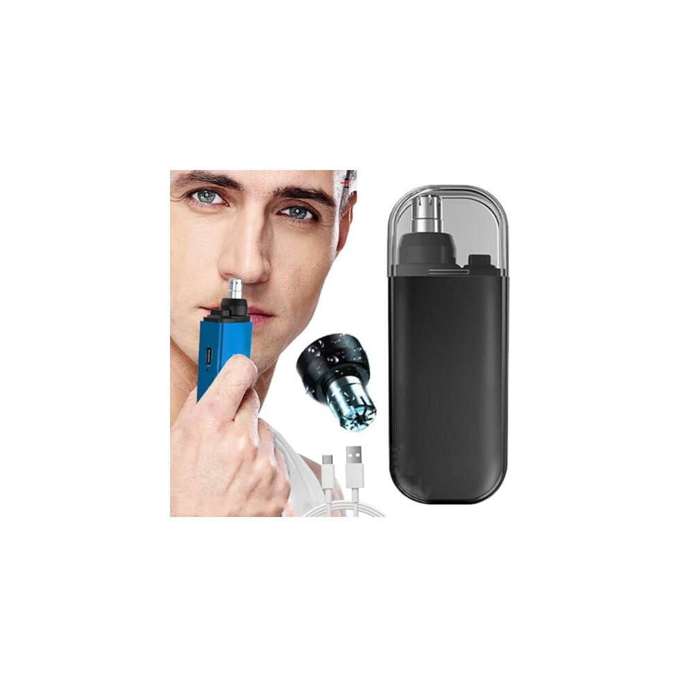 Men's Portable Nose Hair Trimmer USB Rechargeable Blue
