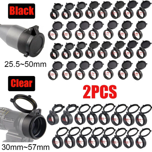 Flip Up Scope Covers for Rifle Objective Lens 2 pcs 2