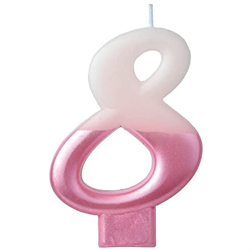 CNDL NUMERAL #8 PINK (12/288)