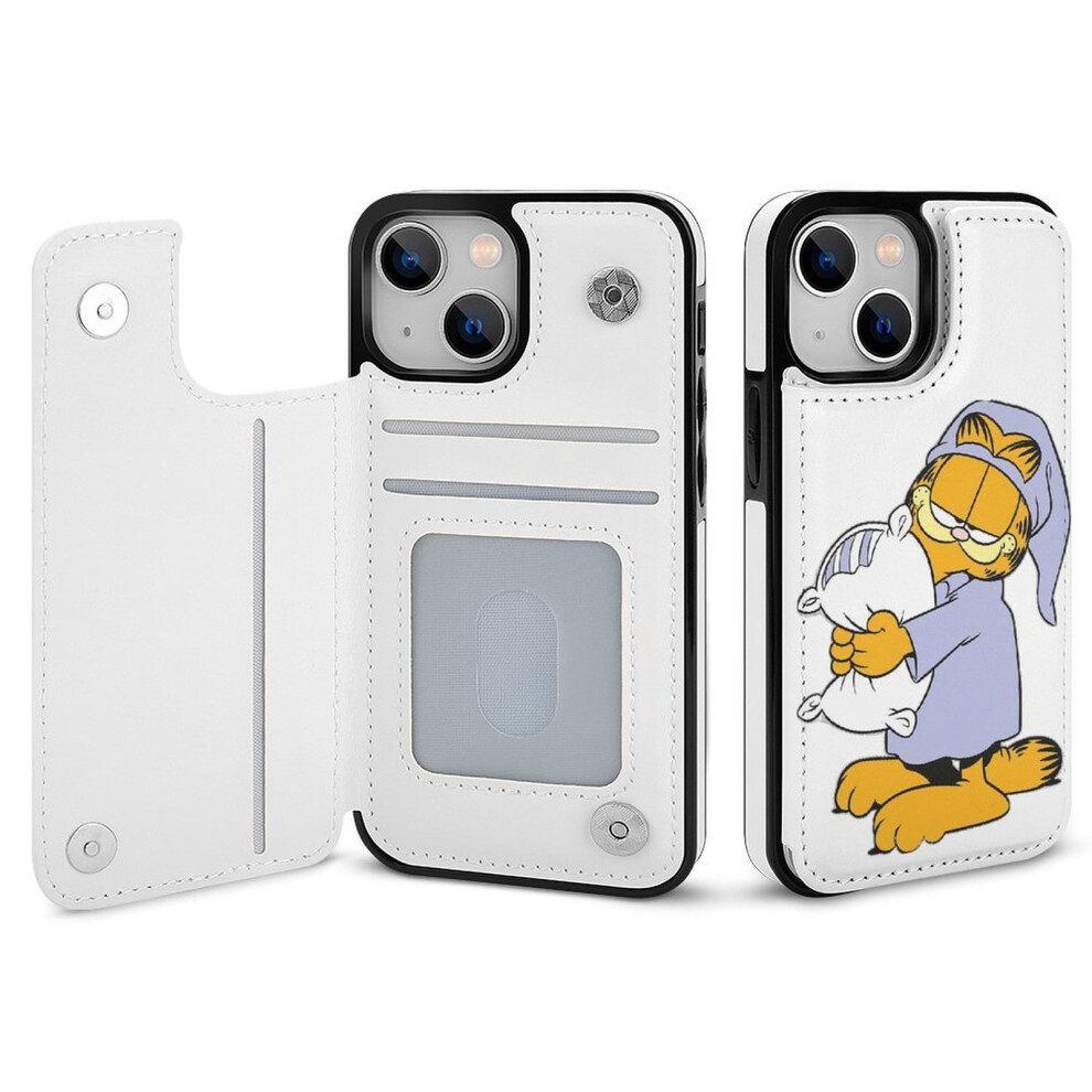 Garfield Iphone 14 Wallet Case Pu Leather Flip Cover With 354484062925