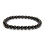 Pulseira preta lisa com contas redondas, tamanhos 6/8/10mm, comprimento de 7,5 polegadas (19 cm), conjunto com 3 peças. 4
