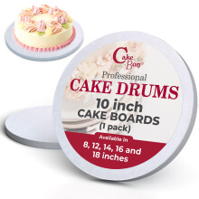 Cakebon Taartenborden - Stevige 1/2 Inch Taartdrums - 10 Inch Professionele Witte Taartenborden - 1-Pack