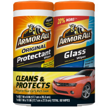 Armor All Beschermdoekjes en Glasdoekjes, Auto Reinigingsdoekjes, 30 Stuks Elk, 2-Pack