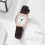 Vierkant quartzhorloge voor dames met retro design. 3