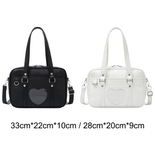 Japanse schooltas van PU-leer, hartvormig, 33 cm 2