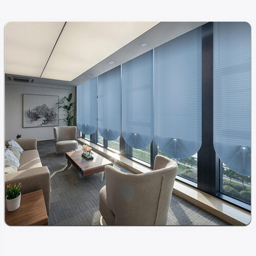 Temporary Pleated Window Blinds Light Filtering Cordless 1