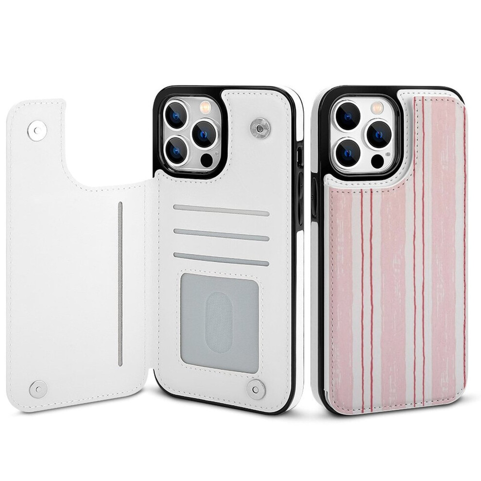 Iphone 14 Pro Max Striped Pu Leather Wallet Case 301029987045