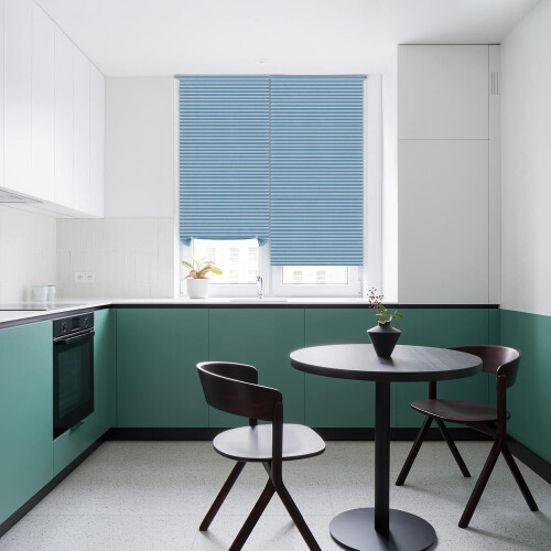 Temporary Pleated Window Blinds Light Filtering Cordless 2