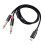 USB-C naar 6,35 mm stereo Y-splitterkabel 4