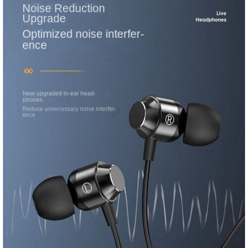 Computer in-ear headset dual plug 3m heavy bass 2