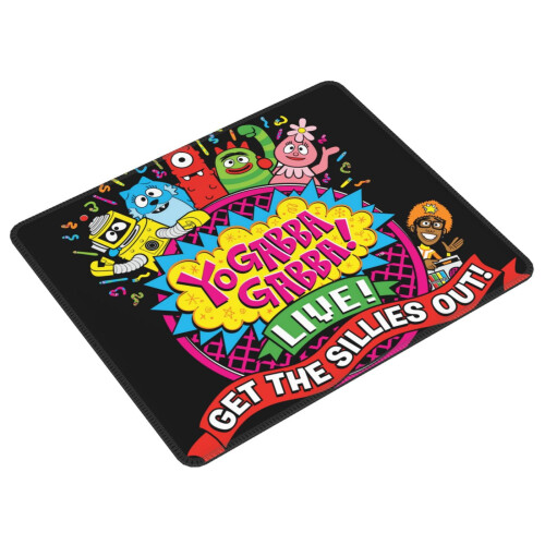 Yo Gabba Gabba musemåtte med gummikant, 30 x 60 cm 1