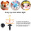 Plastic Safety Crochet Eyes with Washers 100PCS 5