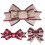 Christmas bow imitation hemp black red plaid 1 piece 6