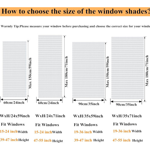 Temporary Pleated Window Blinds Light Filtering Cordless 2
