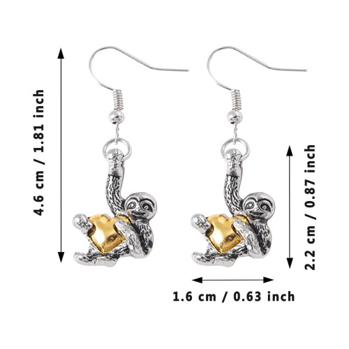 Σετ κολιέ και σκουλαρίκια από ασήμι Sloth Jewelry 1