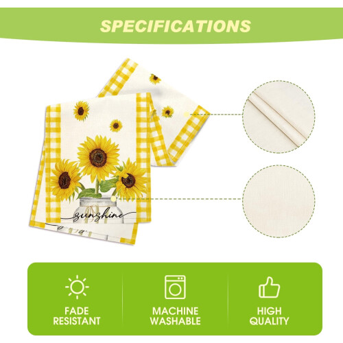 Sunflower table runner burlap stripe 72x14 inches 1